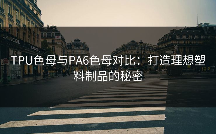 TPU色母与PA6色母对比：打造理想塑料制品的秘密